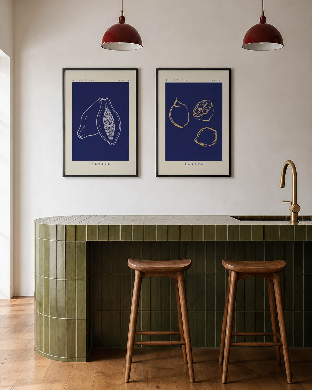 Fruitlijnenspel Posterset