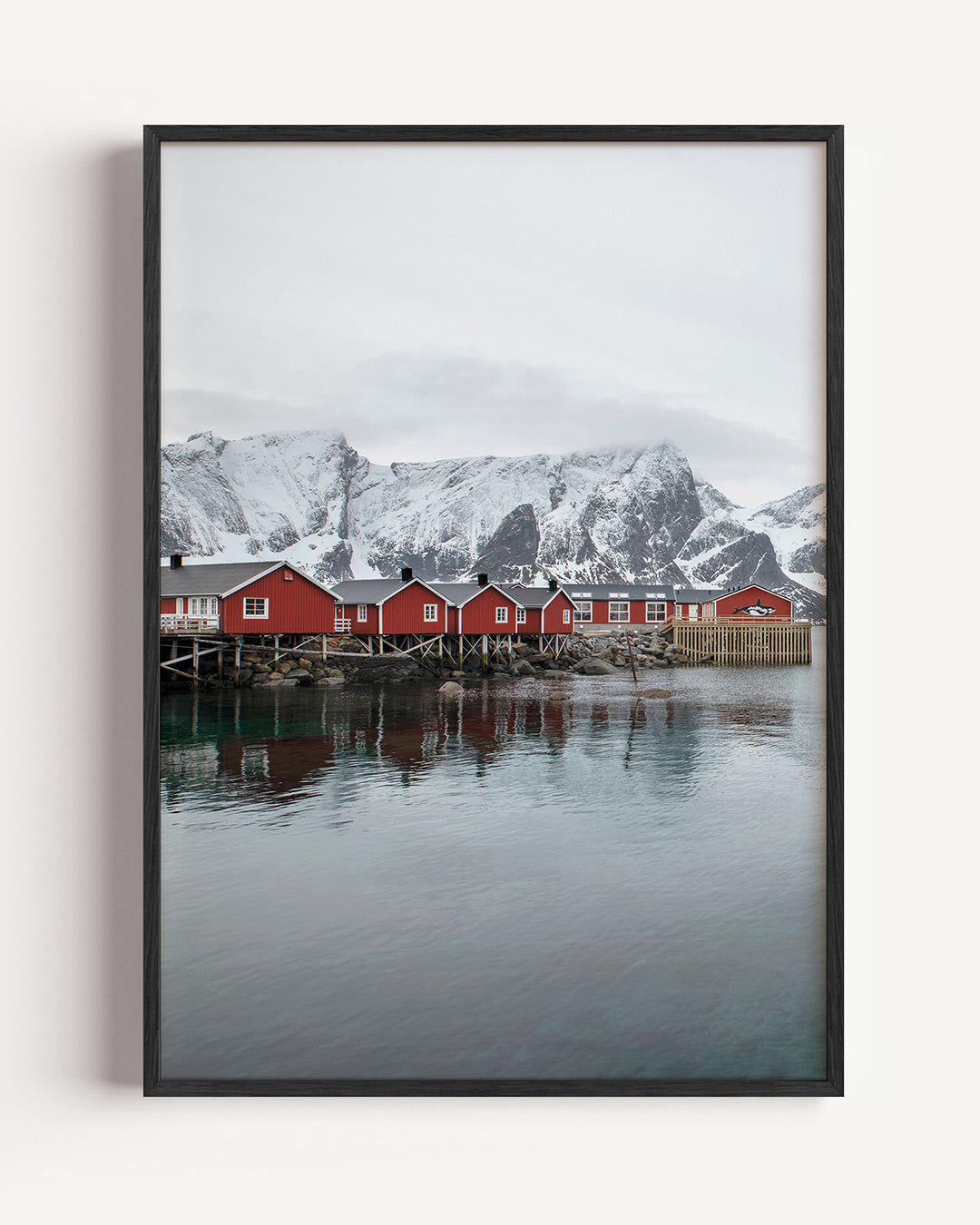 Rode huisjes bergen Poster