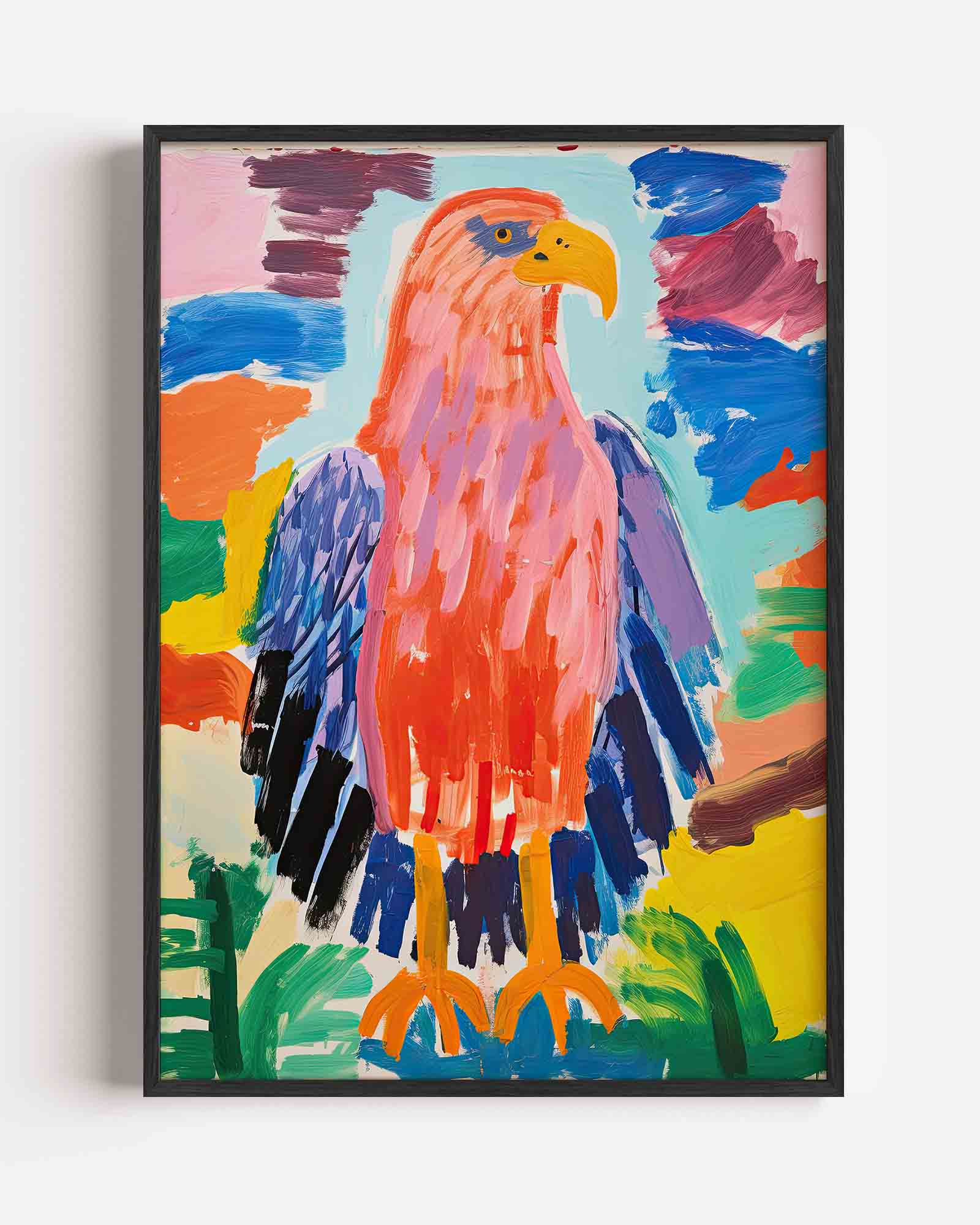 Vogel met kleurrijke veren Poster