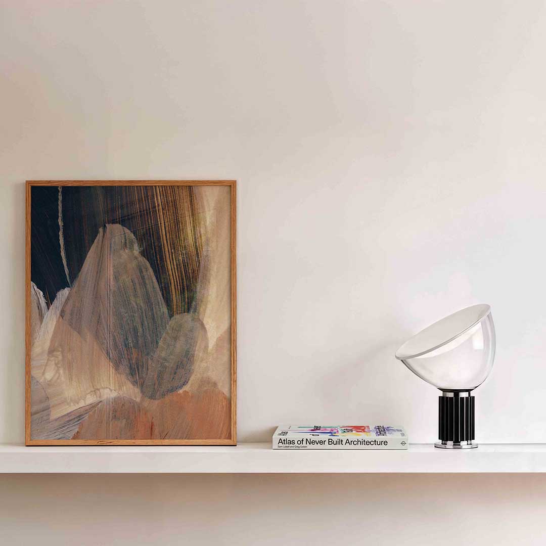 Abstracte penseelstreken Poster