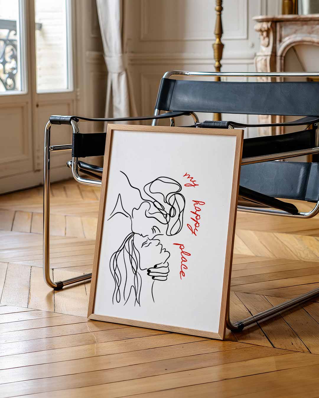 Line-art Romantische Poster-WallArtistic
