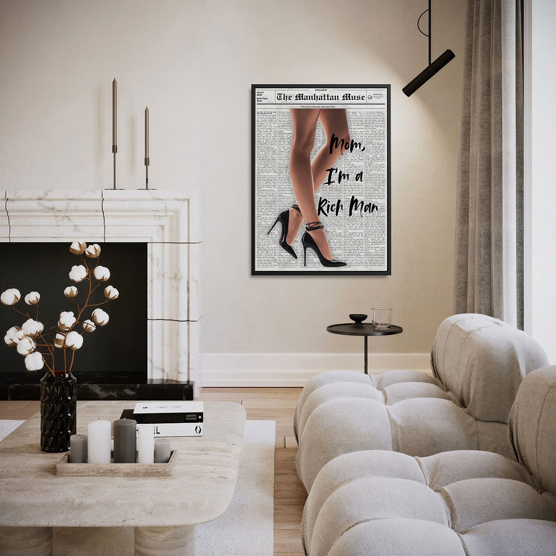 Schoenen en krant Kunstwerk