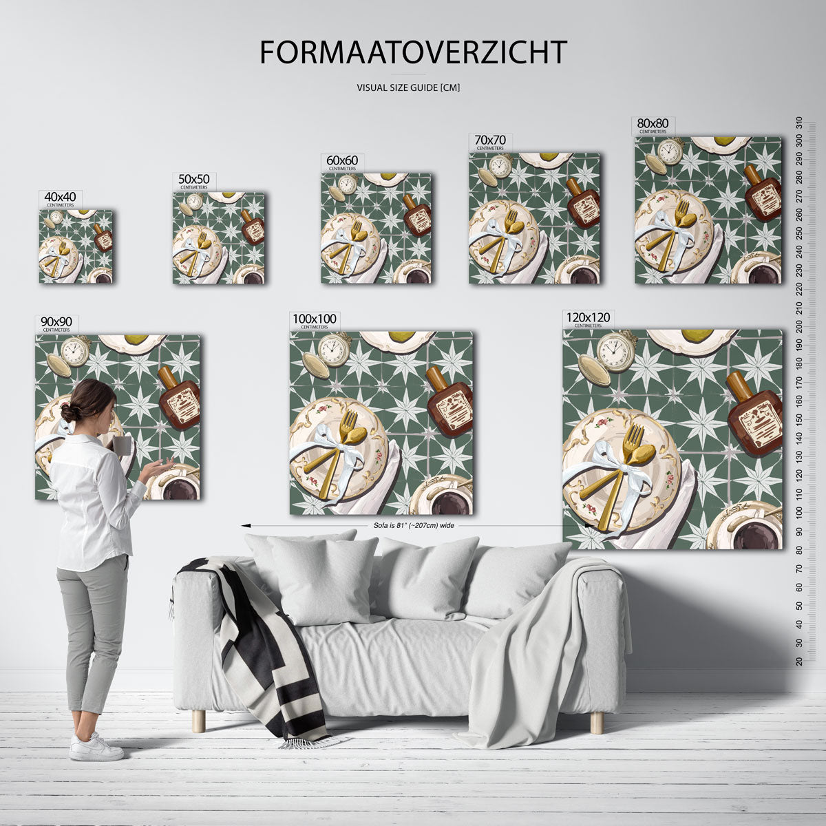 Decoratieve tafelsetting Poster