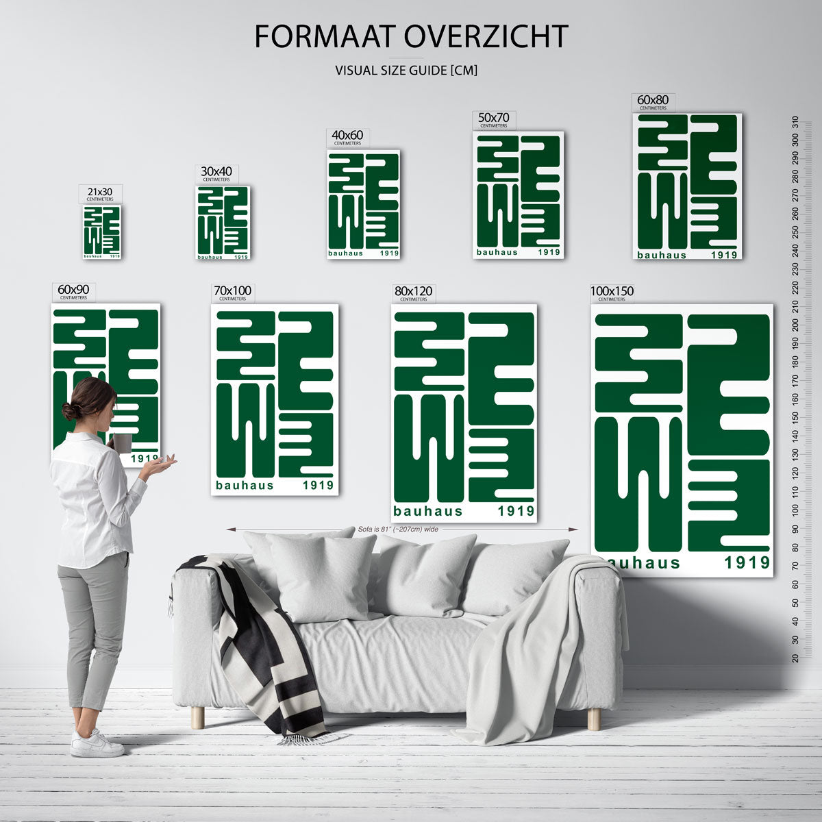 Lijnenspel en vormen Poster