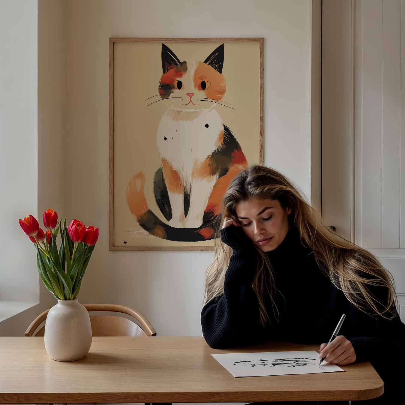 Schattige Kattenkunst Poster-WallArtistic
