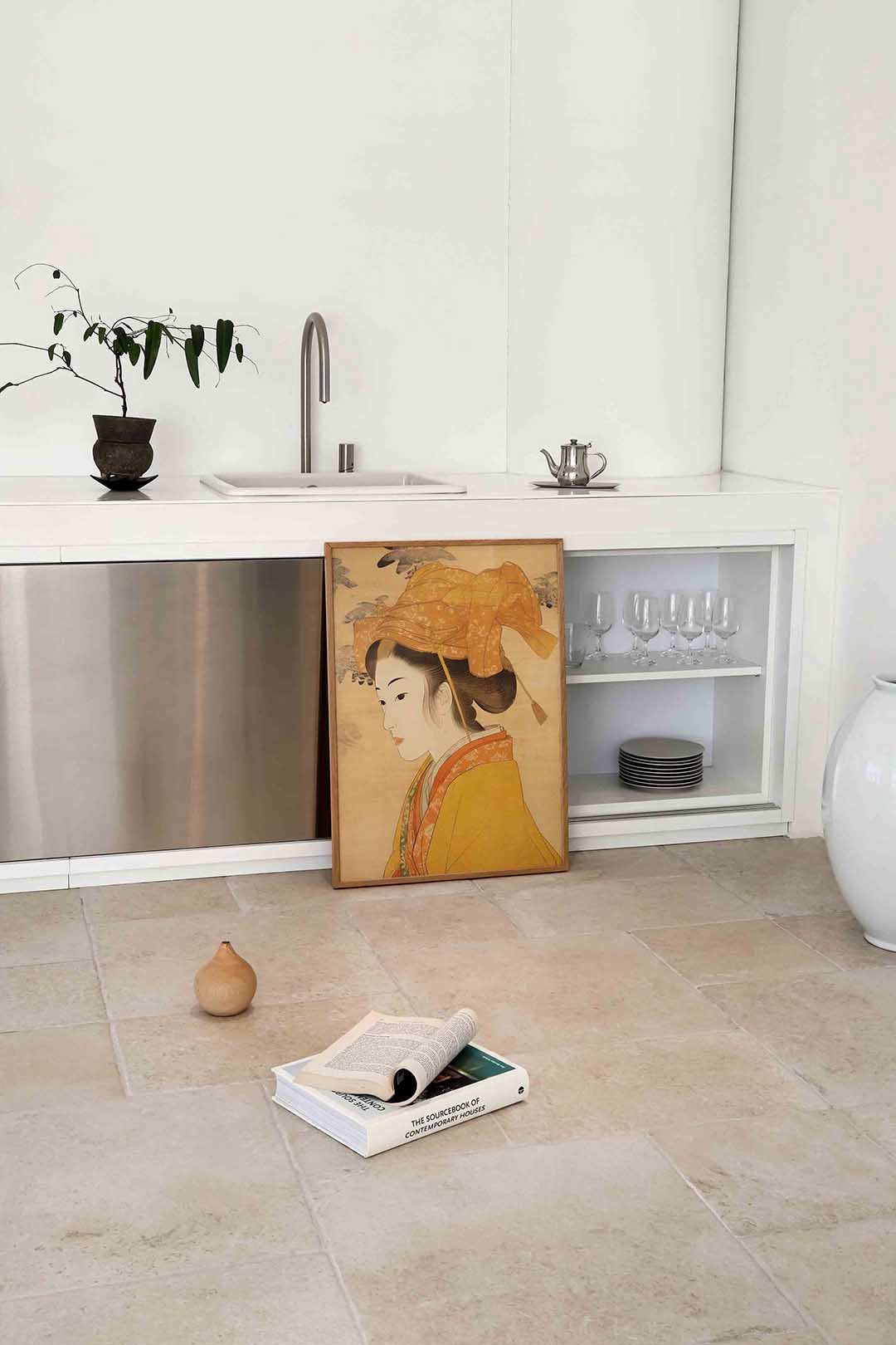 Vrouw met traditionele kleding Poster