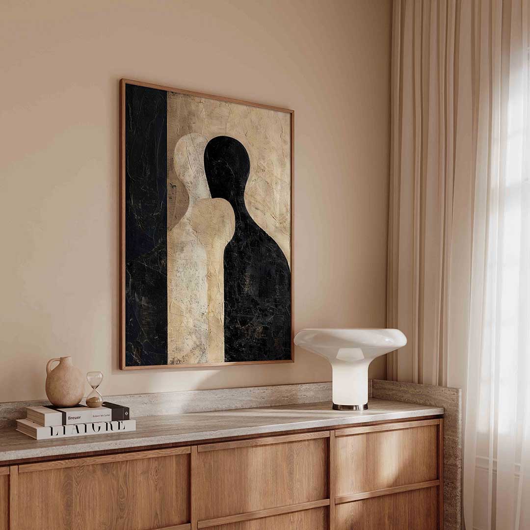 Abstracte silhouetten Poster