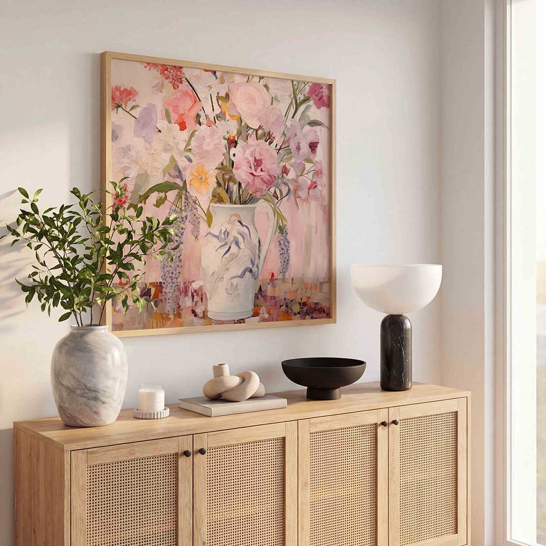Bloemen in vaas Poster
