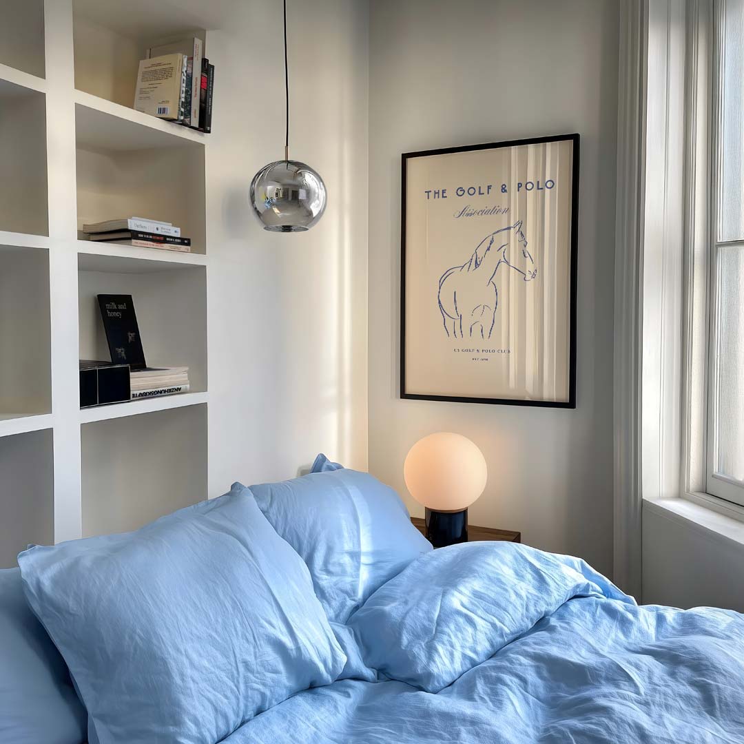 Elegante Paardenlijntekening Poster-WallArtistic