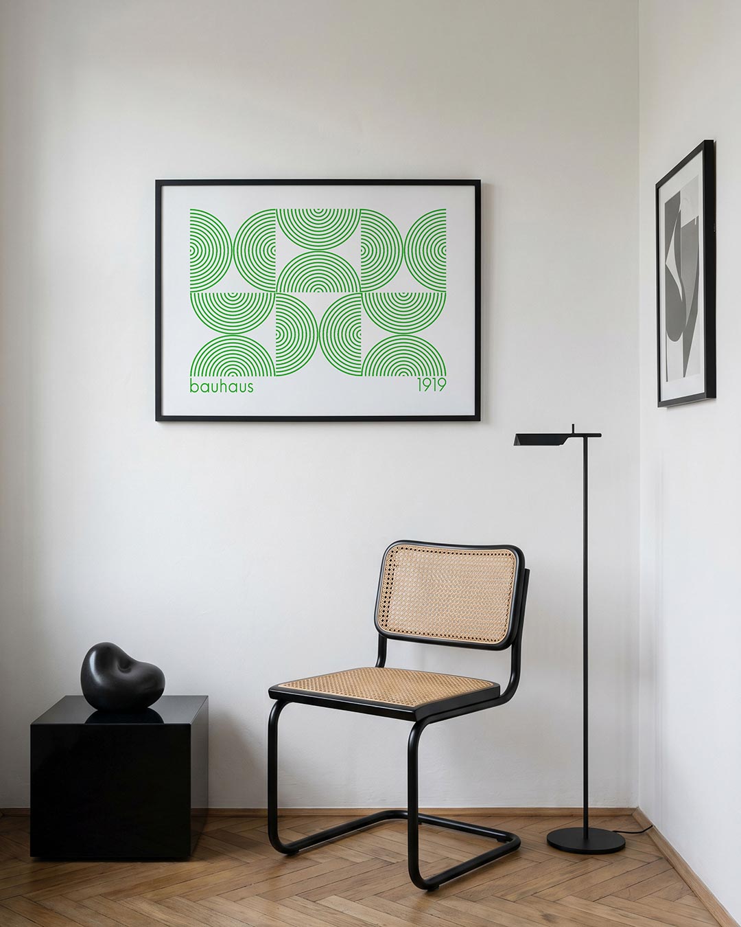 Cirkelpatroon en lijnen Poster