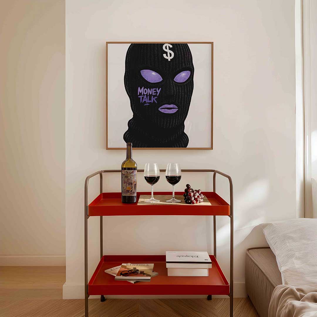 Ski masker met tekst Poster