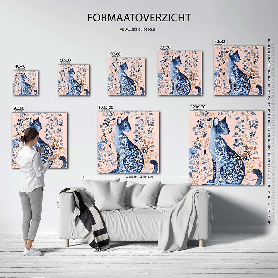 Fantasierijke kat Kunstwerk