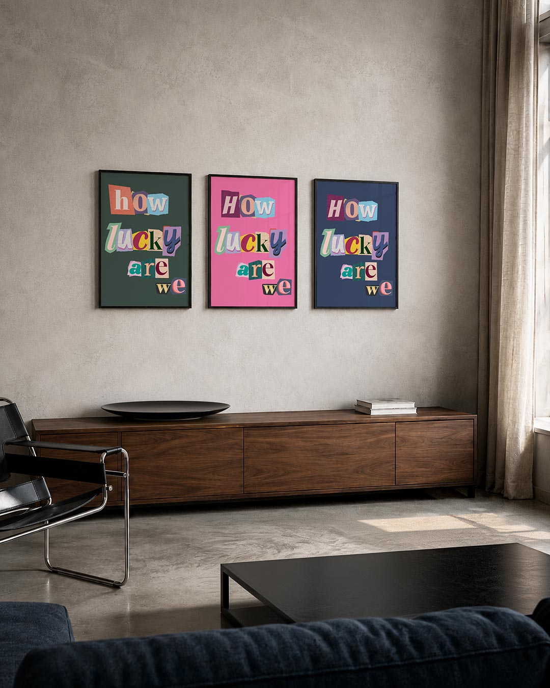 Speelse typografie Posterset