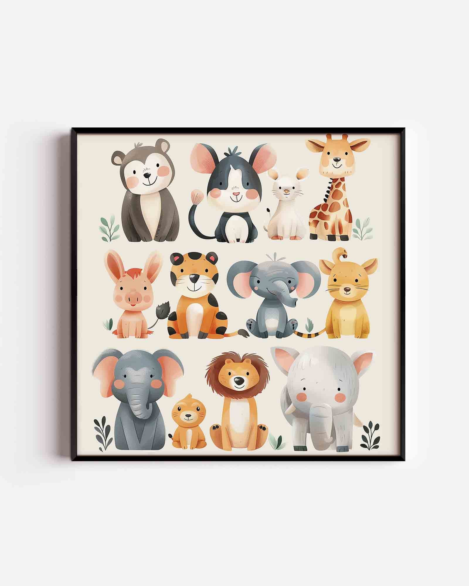 Schattige dieren Poster