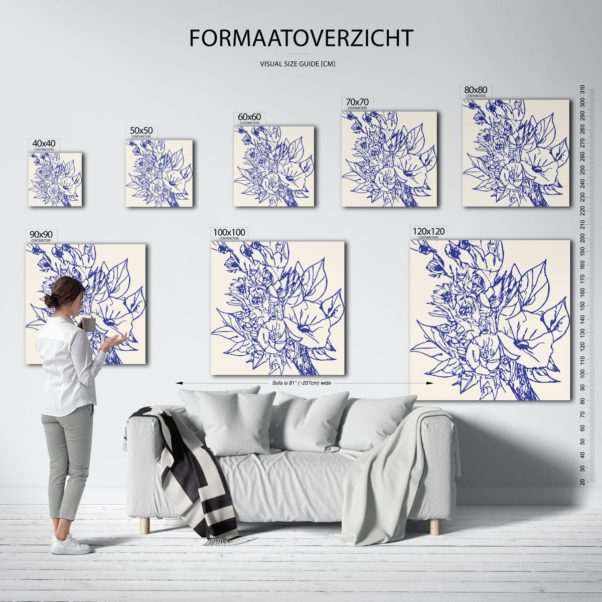 Bloemen en bladeren Poster