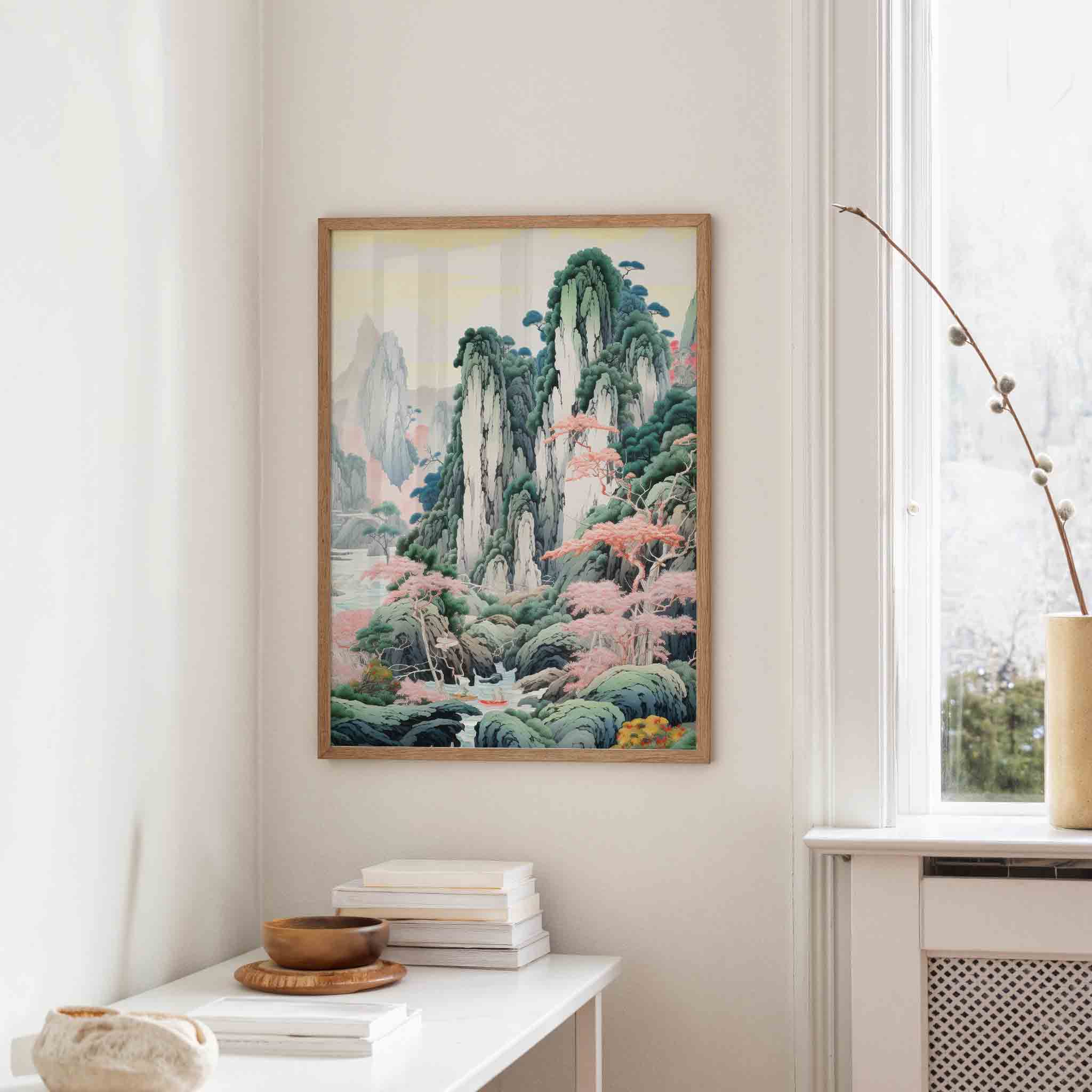 Bergen en bomen Poster