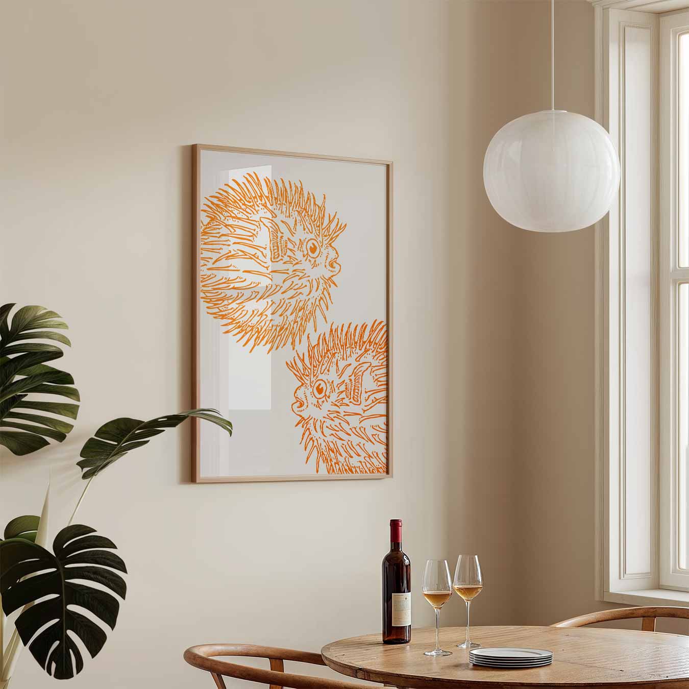 Vibey Zee-egel Illustratie Poster-WallArtistic