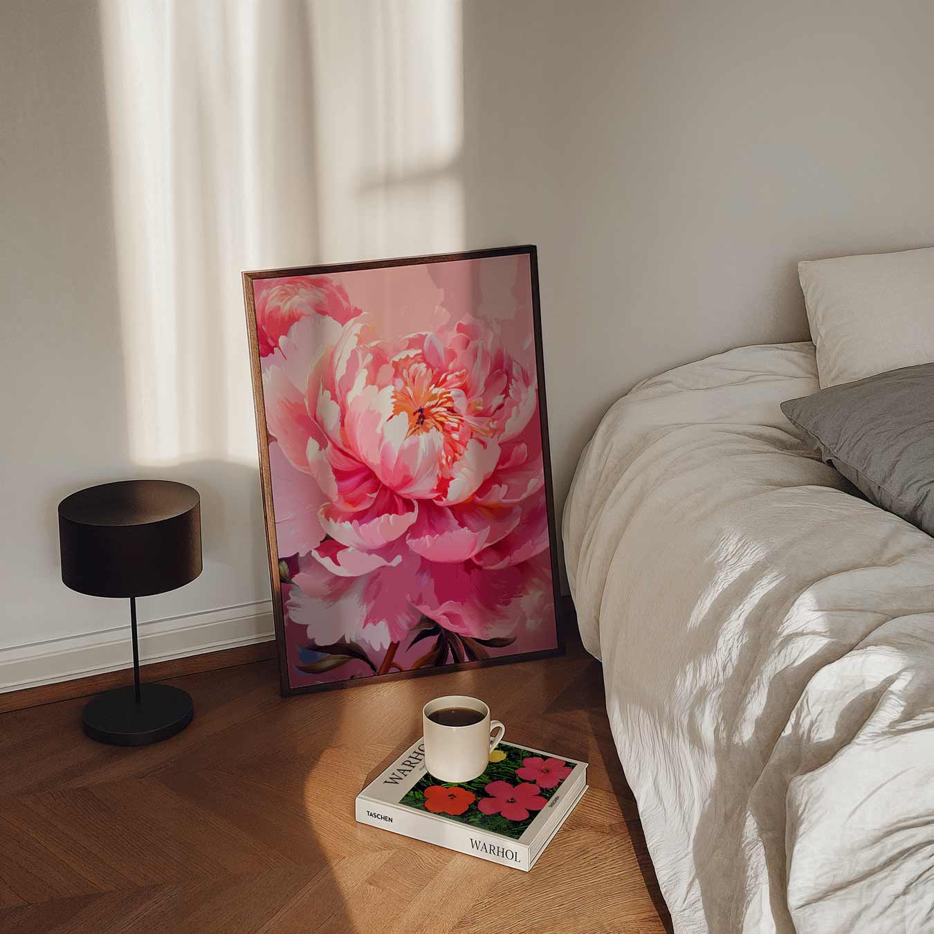 Romantische Pioenrozen Poster-WallArtistic