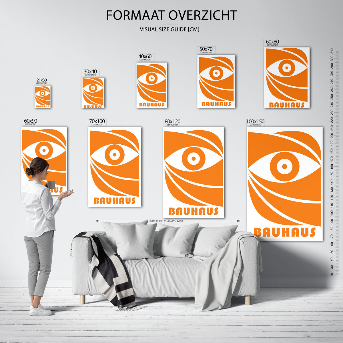 Oog en lijnen Poster