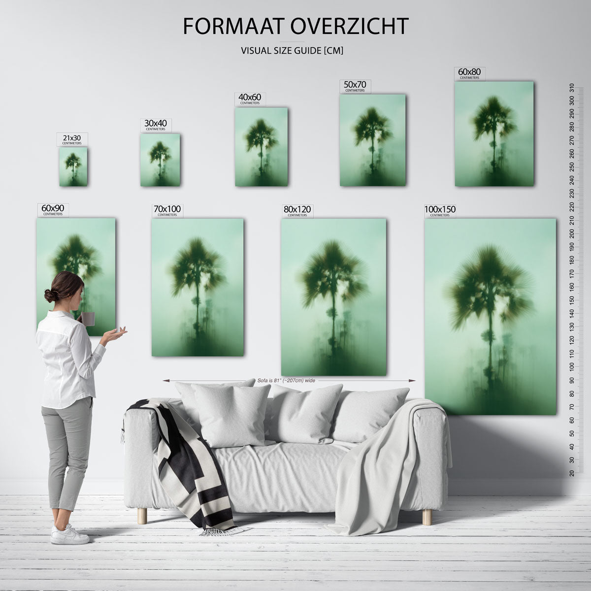 Palmbomen in mist Poster