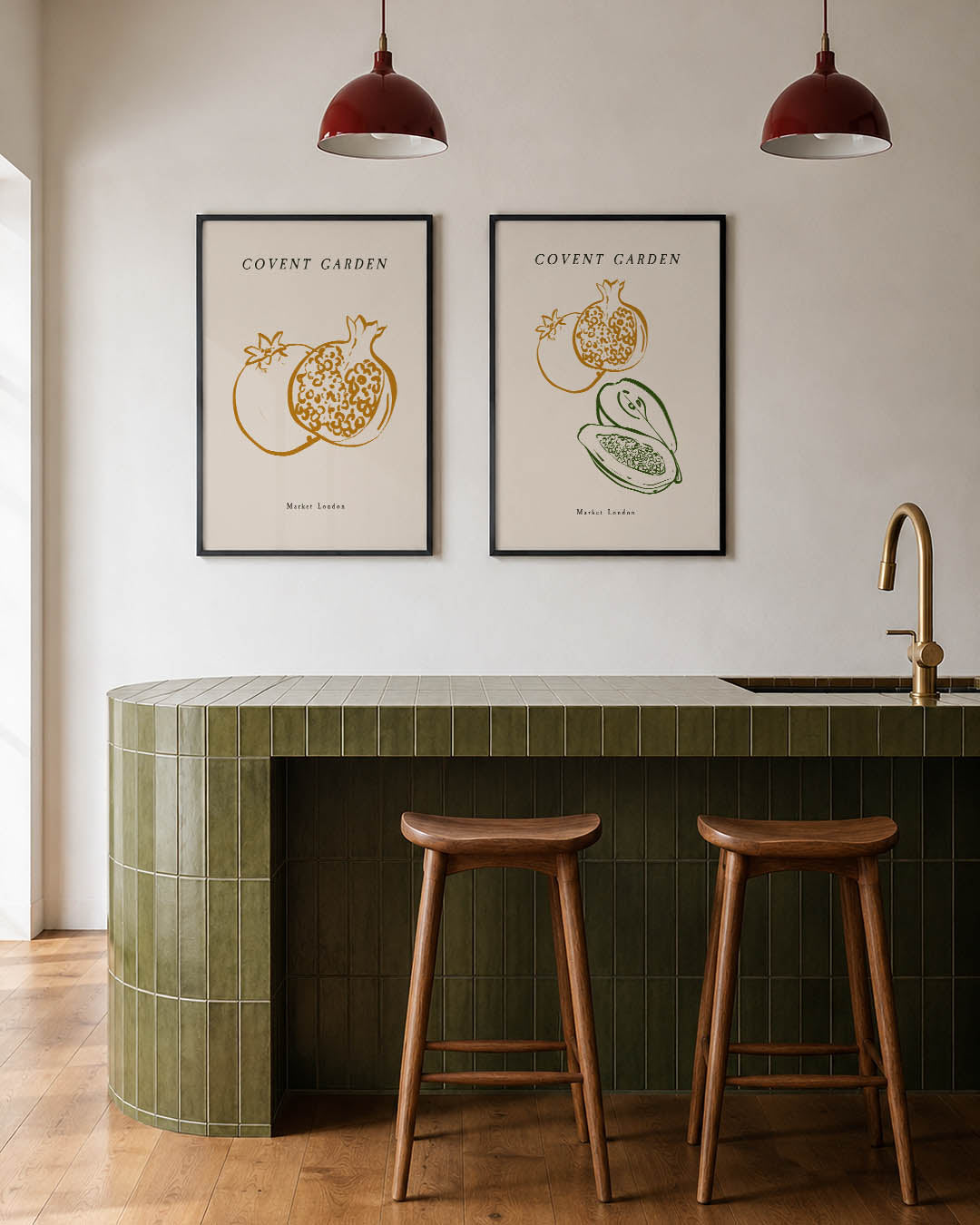 Fruitige lijnen Posterset
