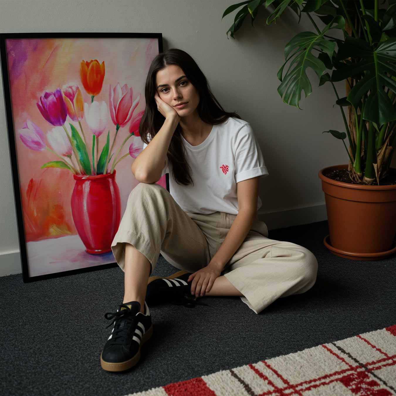 Vrolijke Tulpenvaas Poster-WallArtistic