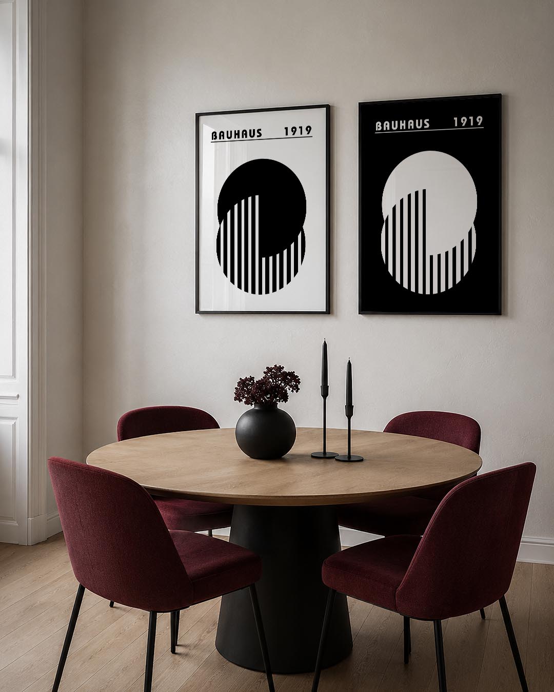 Cirkel en strepen Posterset