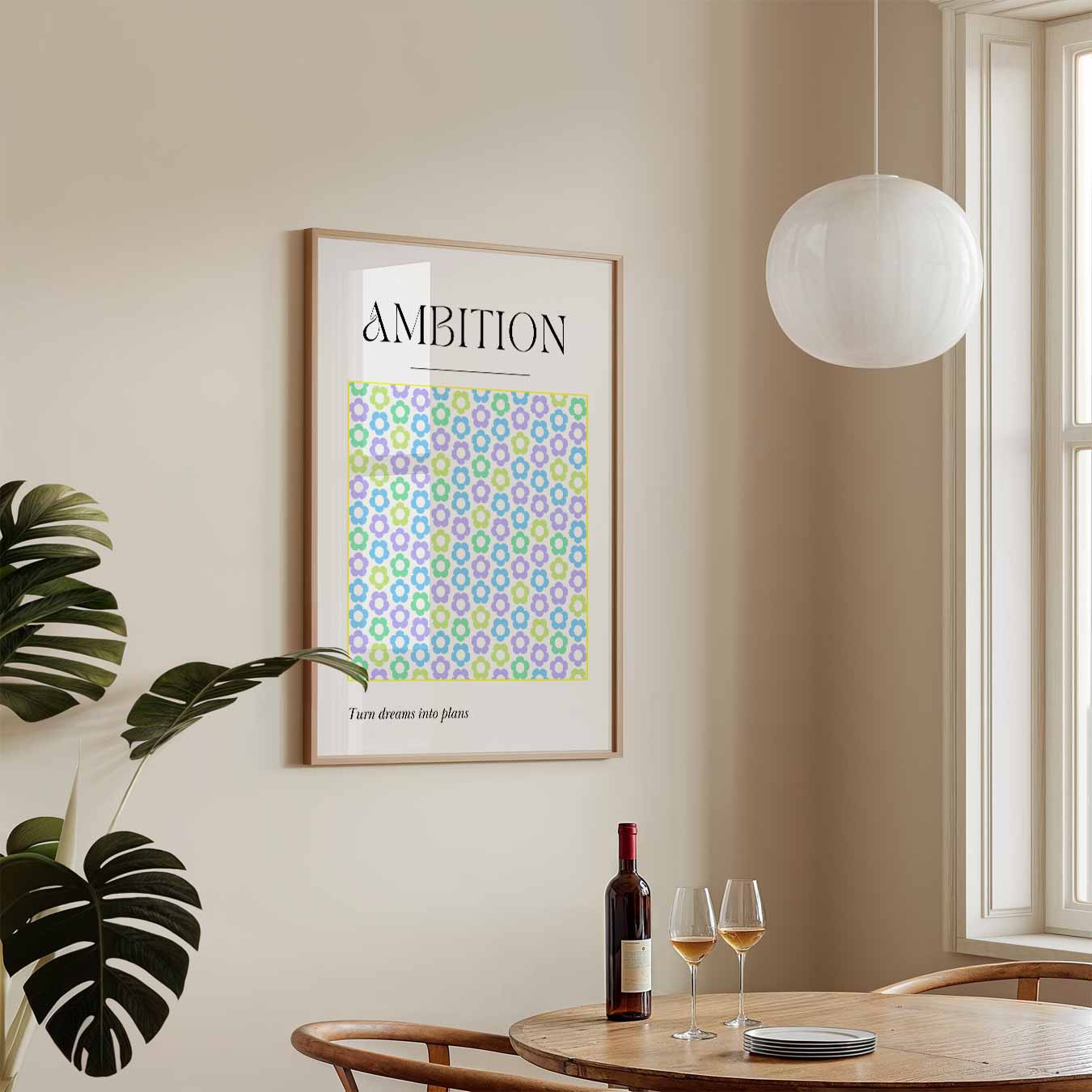 Inspirerende Bloemenambitie Poster-WallArtistic