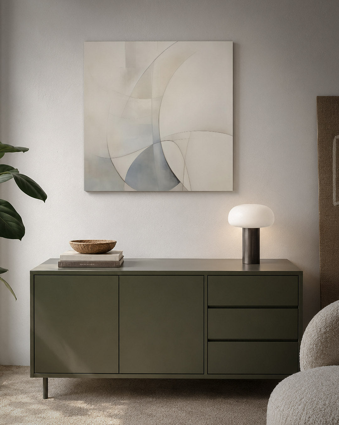 Zachte lijnen compositie Kunstwerk