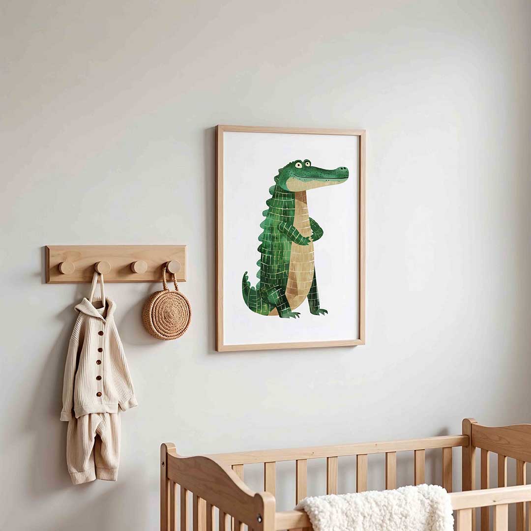 Groene krokodil Poster