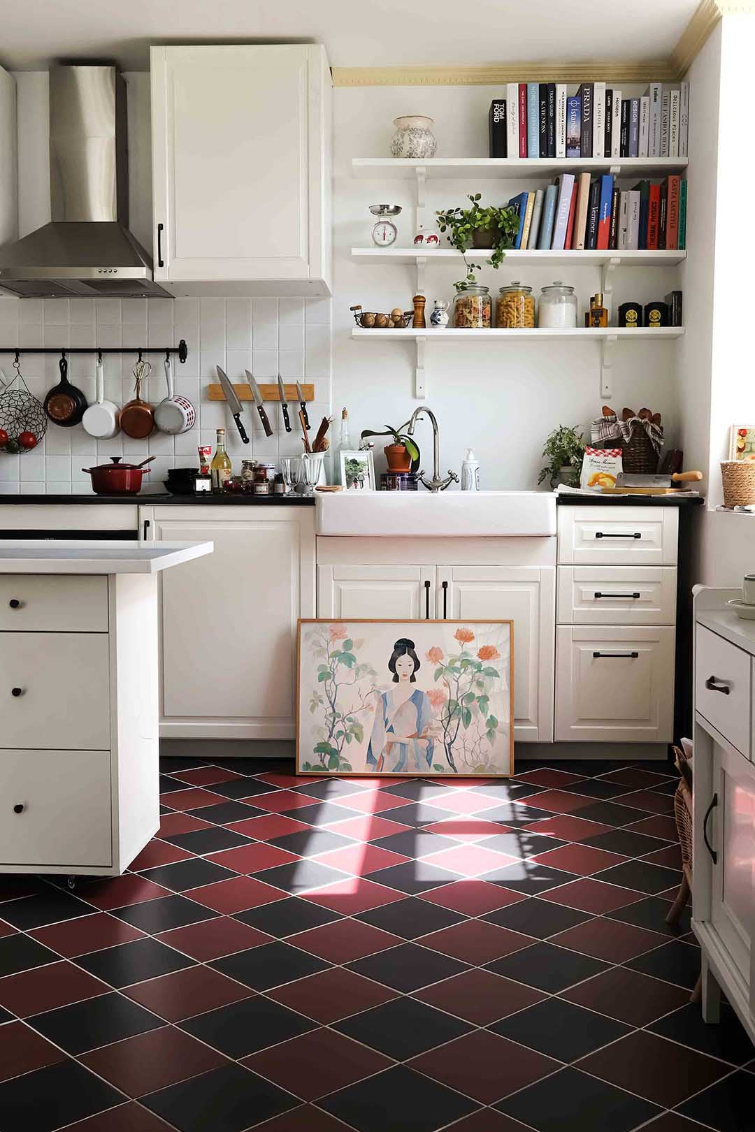 Vrouw met bloemen Poster