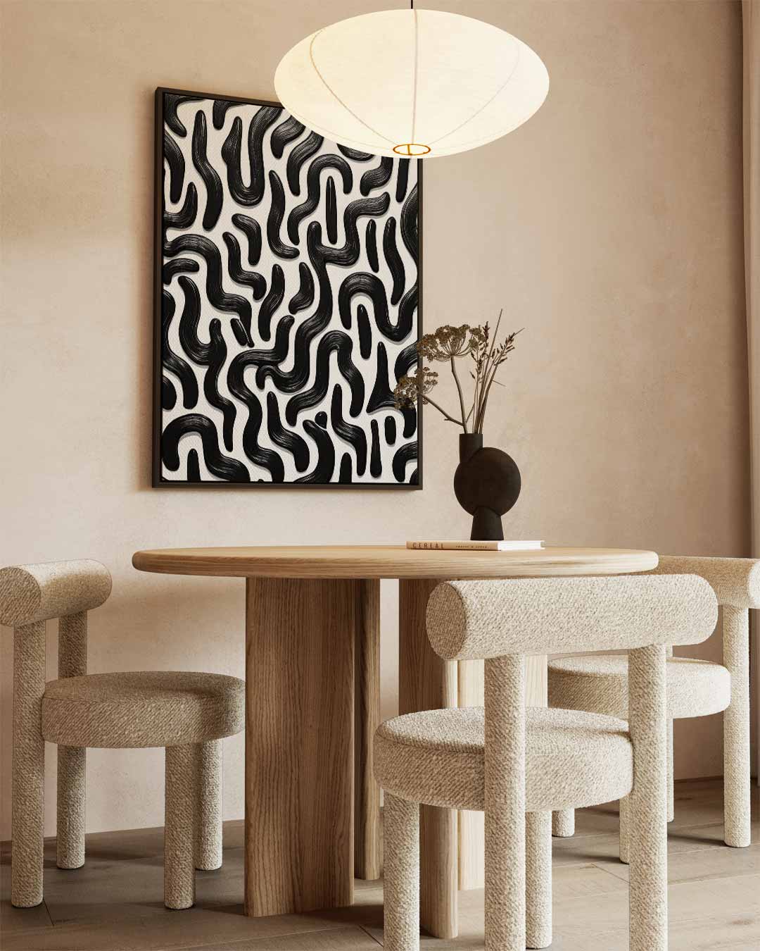 Dynamische Zwarte Stroom Kunstwerk-canvas-dibond-plexiglas-wanddecoratie-WallArtistic