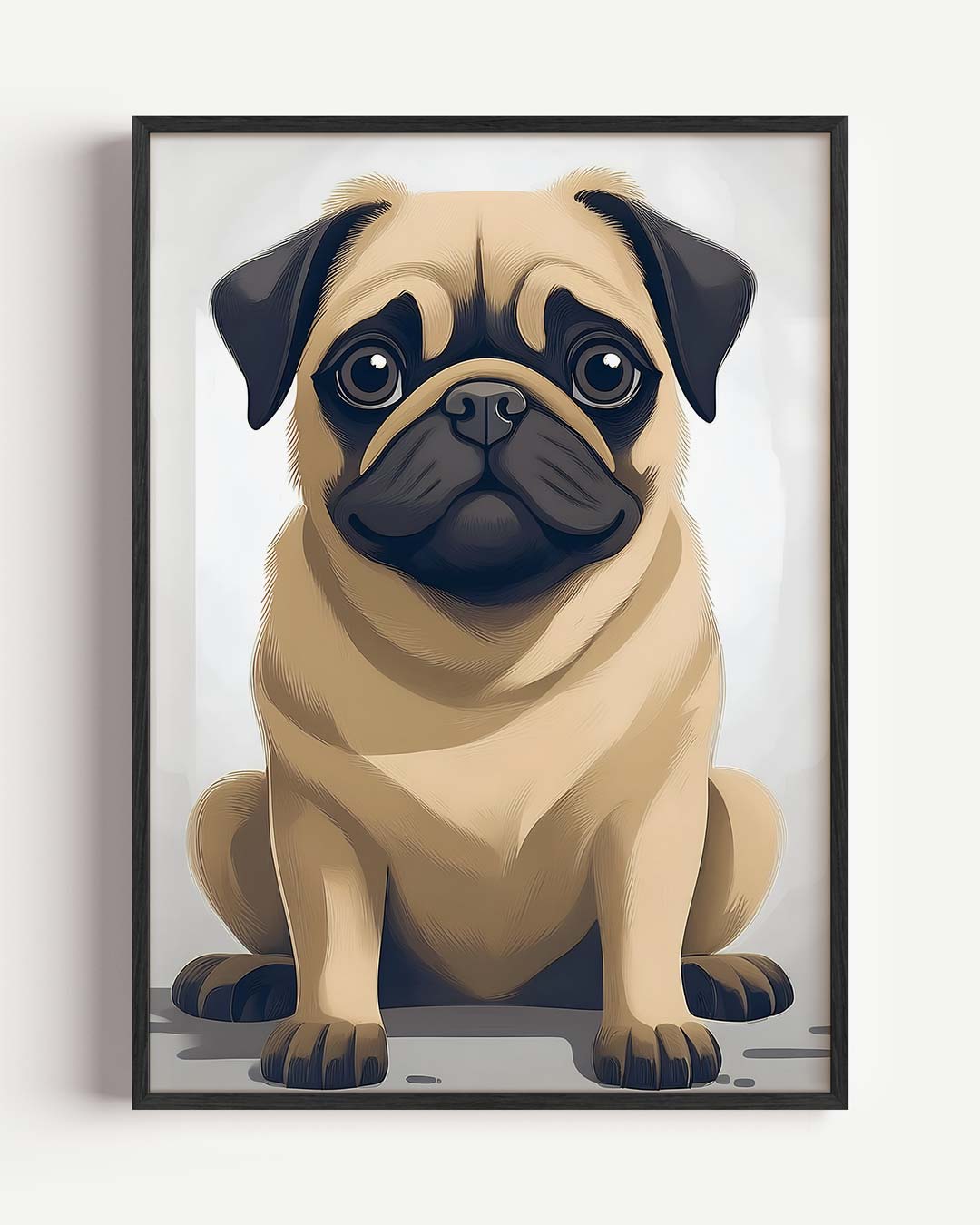 Schattige Mopshond Poster-WallArtistic