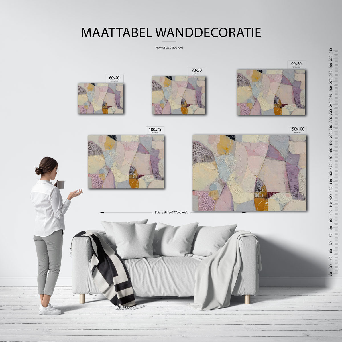 Organische vormen compositie Kunstwerk