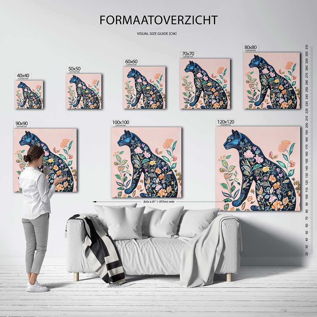 Bloemenkat Kunstwerk