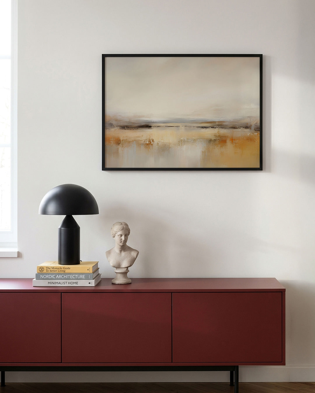 Landschap in beige Poster