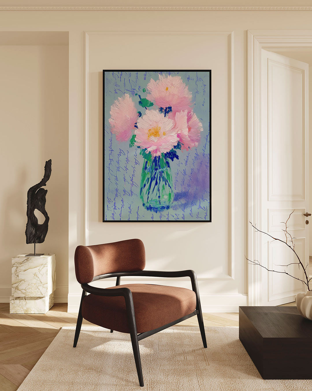 Bloemen in vaas Kunstwerk