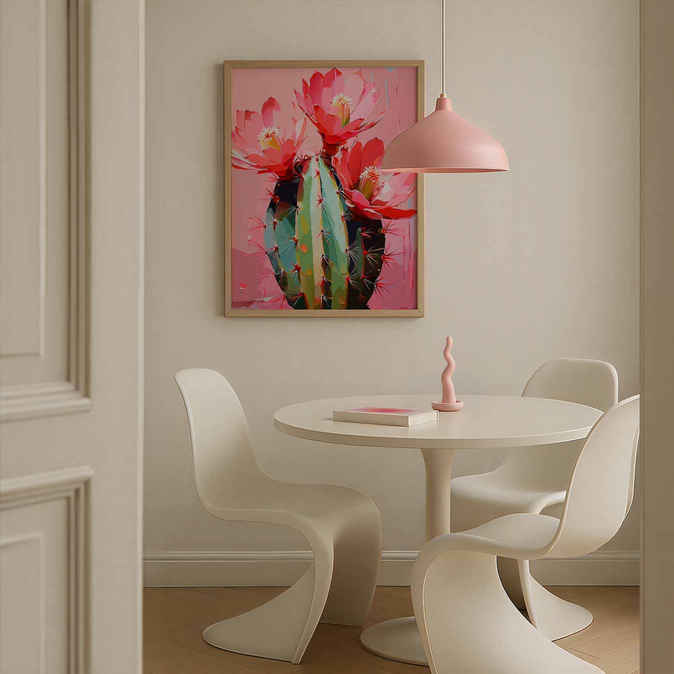 Bloeiende Cactus Kunstposter-WallArtistic