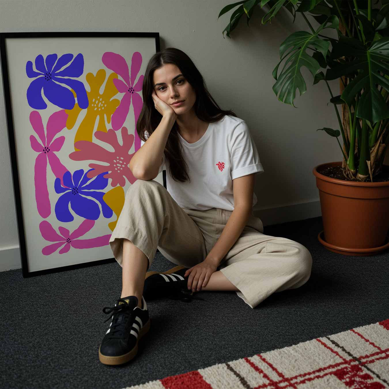 Kleurrijke Bloemenposter-WallArtistic