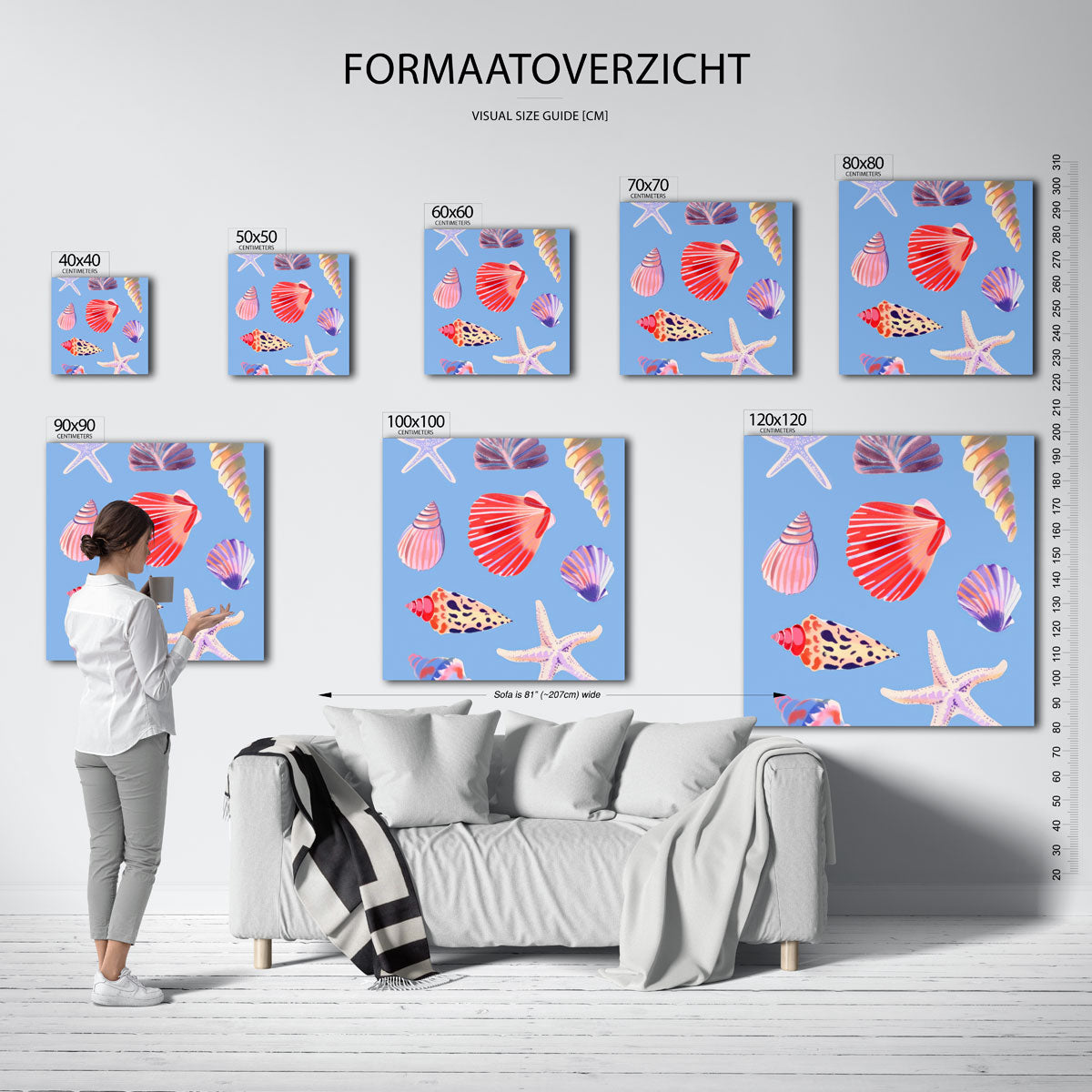 Schelpen en zeesterren Poster