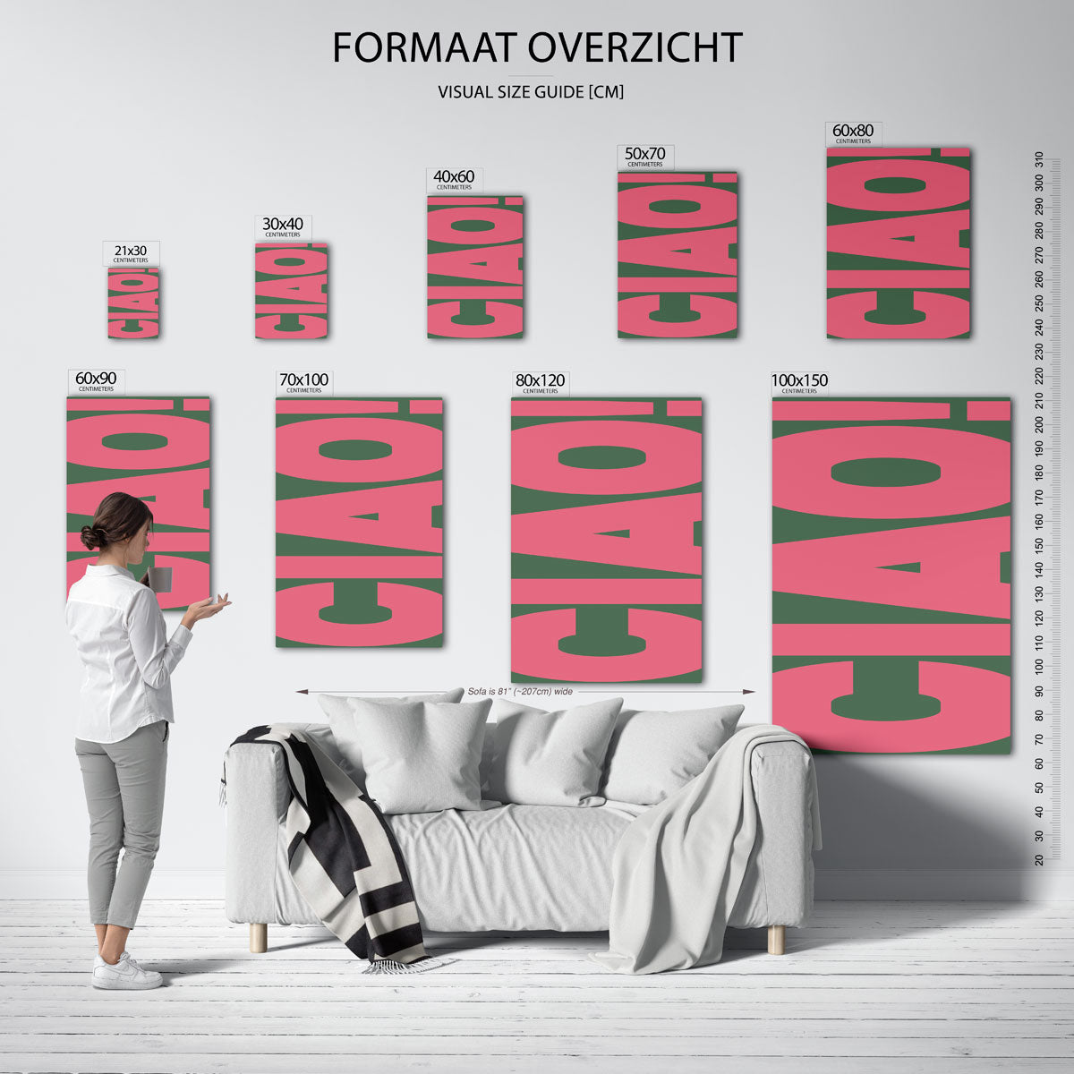 Roze typografie Poster