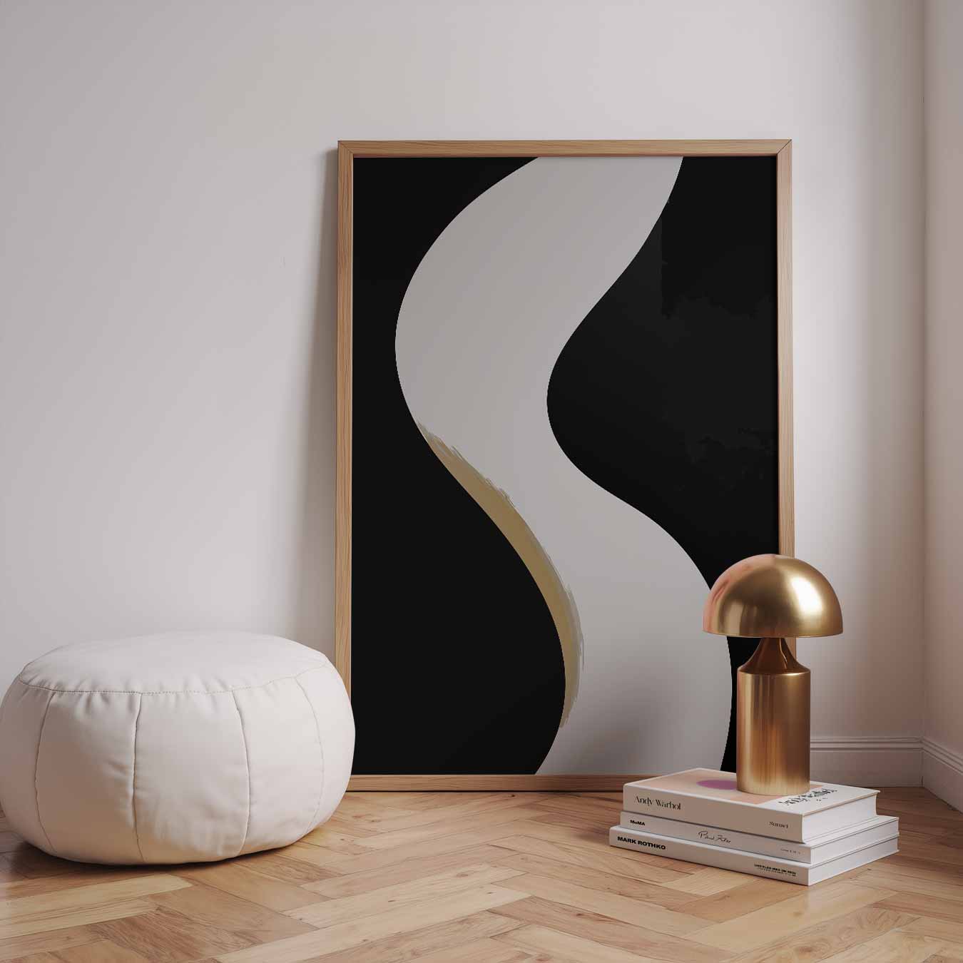 Elegante Abstracte Vorm Poster-WallArtistic