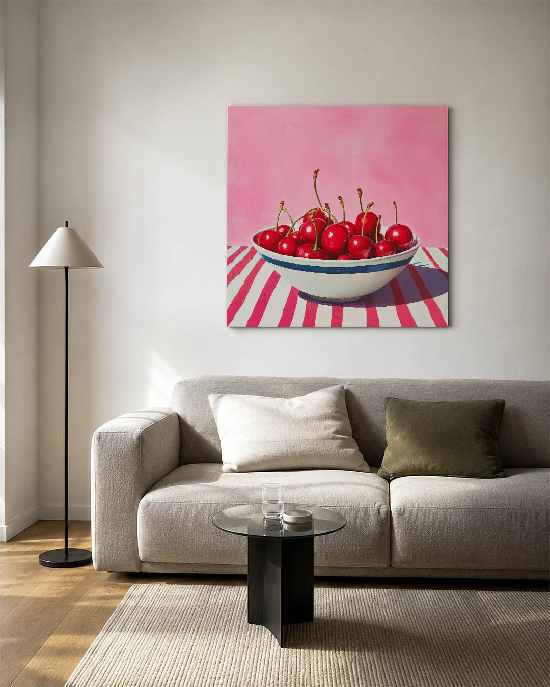 Kersen in kom Kunstwerk