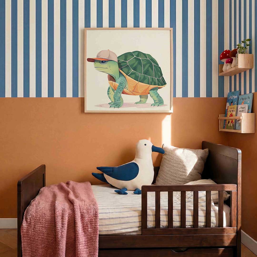 Schildpad met pet Poster