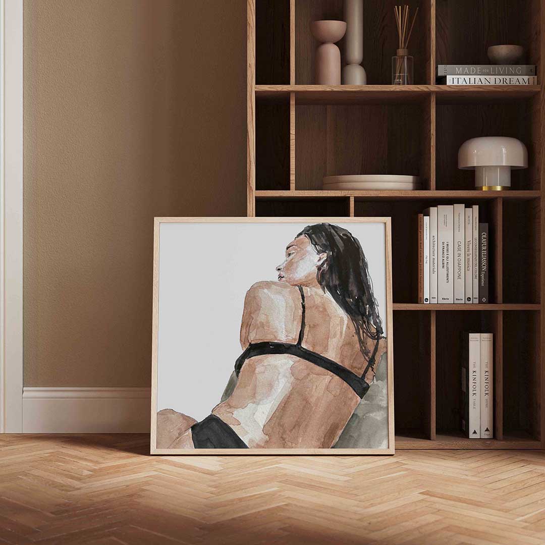 Vrouw in zwart Poster