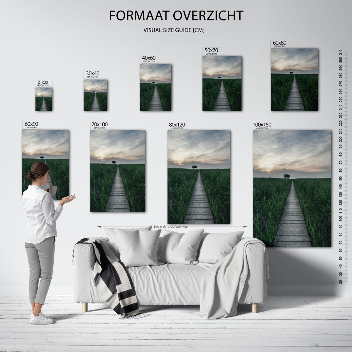 Rustige landschapspad Poster