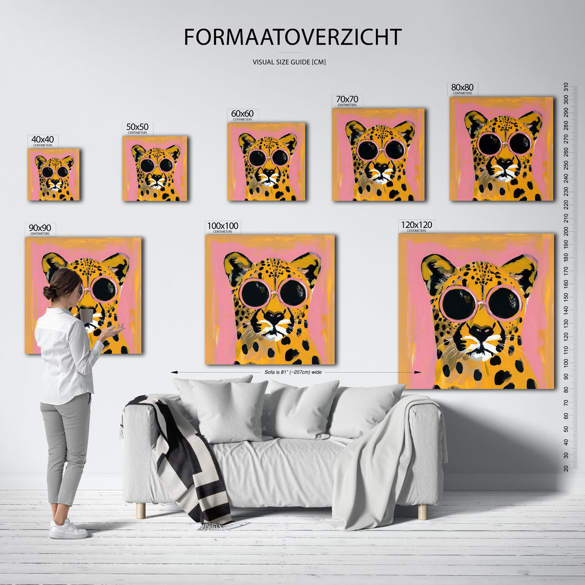 Luipaard met zonnebril Poster
