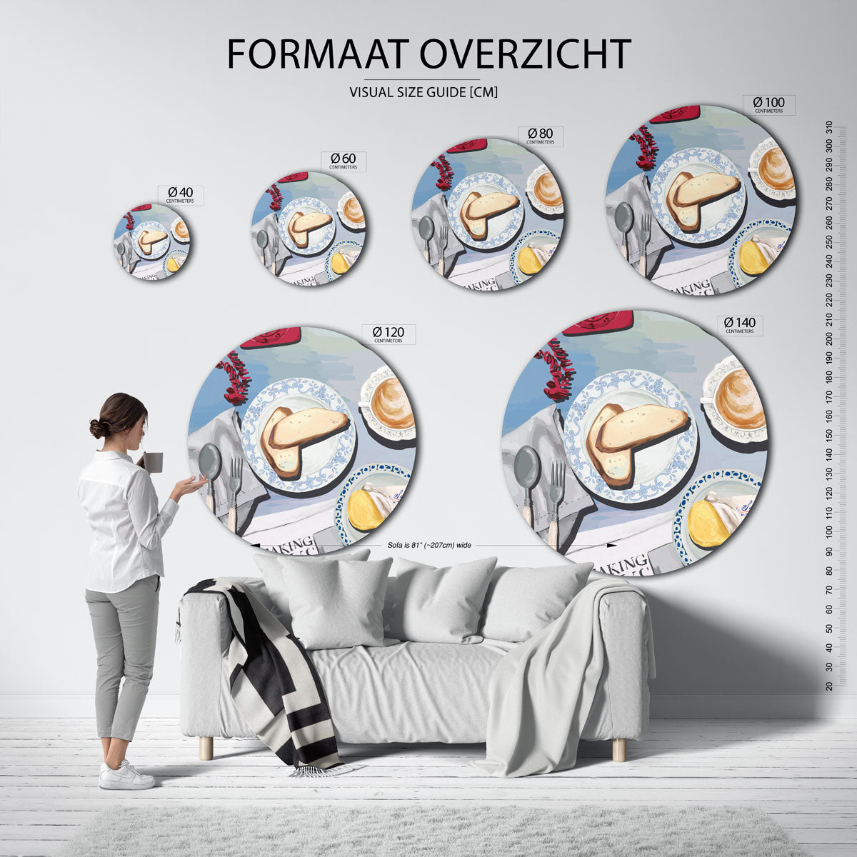 Ontbijt tafel Muurcirkel