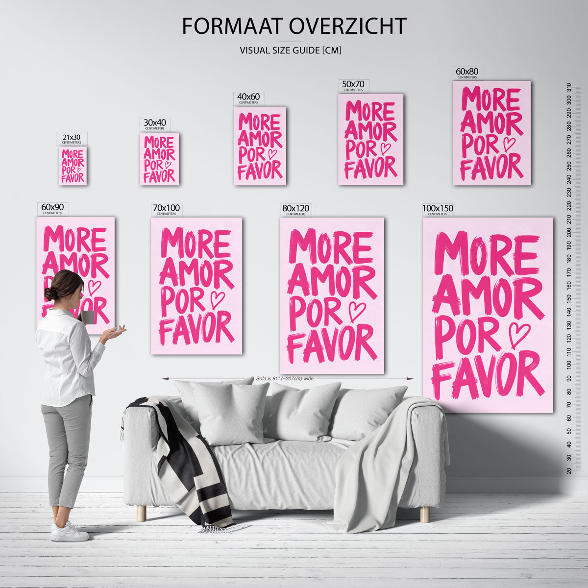Roze tekst Poster