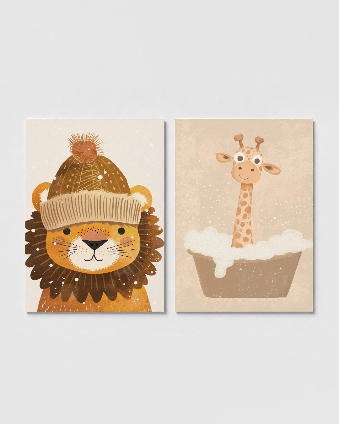 Speelse leeuwenkop Posterset